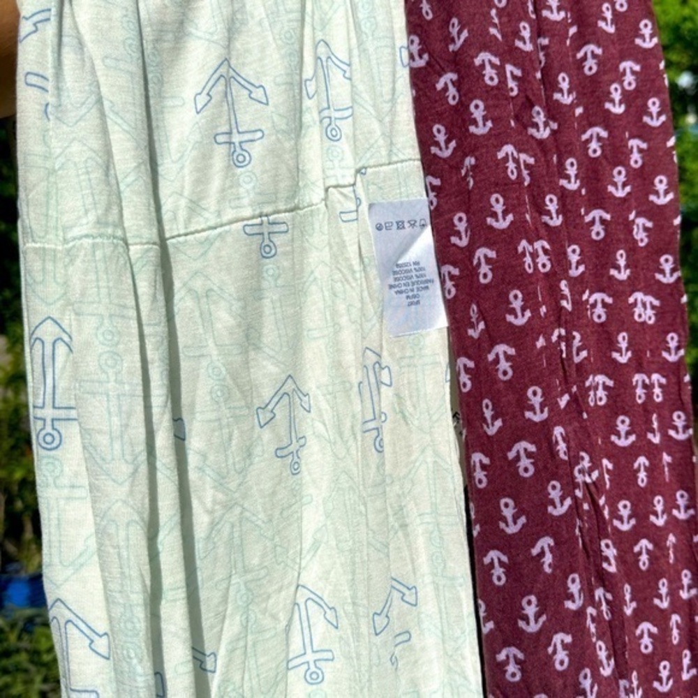 Sperry Scarves (2) Anchor Print Infinity Nautical Preppy Coastal Fishermen
